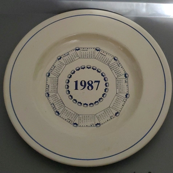 1987 calender plate - Picture 1 of 2